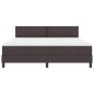 vidaXL Letto a Molle con Materasso Marrone Scuro 180x200 cm Tessuto