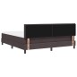 vidaXL Letto a Molle con Materasso Marrone Scuro 180x200 cm Tessuto