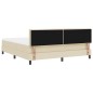 vidaXL Letto a Box Spring con Materasso Crema 180x200 cm Tessuto