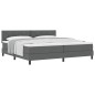 vidaXL Letto a box spring con materasso Grigio Scuro 200x200 cm Tessuto