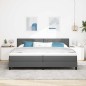 vidaXL Letto a box spring con materasso Grigio Scuro 200x200 cm Tessuto