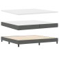 vidaXL Letto a box spring con materasso Grigio Scuro 200x200 cm Tessuto