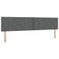 vidaXL Letto a box spring con materasso Grigio Scuro 200x200 cm Tessuto