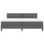 vidaXL Letto a box spring con materasso Grigio Scuro 200x200 cm Tessuto
