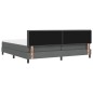 vidaXL Letto a box spring con materasso Grigio Scuro 200x200 cm Tessuto