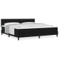 vidaXL Letto con Rete a Molle Nero 200x200 cm Tessuto