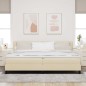 vidaXL Letto con Box Spring e Materasso Crema 200x200 cm Tessuto