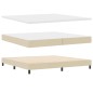 vidaXL Letto con Box Spring e Materasso Crema 200x200 cm Tessuto