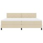 vidaXL Letto con Box Spring e Materasso Crema 200x200 cm Tessuto