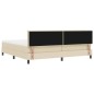 vidaXL Letto con Box Spring e Materasso Crema 200x200 cm Tessuto
