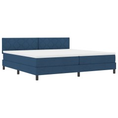 vidaXL Letto con Molle Insacchettate Blu 200x200 cm Tessuto