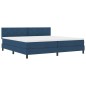 vidaXL Letto con Molle Insacchettate Blu 200x200 cm Tessuto