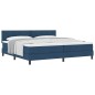 vidaXL Letto con Molle Insacchettate Blu 200x200 cm Tessuto