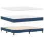 vidaXL Letto con Molle Insacchettate Blu 200x200 cm Tessuto