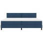 vidaXL Letto con Molle Insacchettate Blu 200x200 cm Tessuto