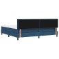vidaXL Letto con Molle Insacchettate Blu 200x200 cm Tessuto