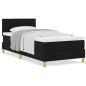 vidaXL Letto con rete a molle e materasso Nero 80x200 cm Tessuto vidaXL Letto con rete a molle e materasso Nero 80x200 cm Tessuto