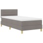vidaXL Letto a Box Spring con Materasso Tortora 80x200 cm Tessuto vidaXL Letto a Box Spring con Materasso Tortora 80x200 cm Tessuto