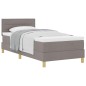 vidaXL Letto a Box Spring con Materasso Tortora 80x200 cm Tessuto vidaXL Letto a Box Spring con Materasso Tortora 80x200 cm Tessuto