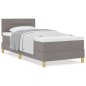 vidaXL Letto a Box Spring con Materasso Tortora 80x200 cm Tessuto vidaXL Letto a Box Spring con Materasso Tortora 80x200 cm Tessuto