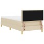 vidaXL Letto Box Spring con Materasso Panna 80x200 cm Tessuto vidaXL Letto Box Spring con Materasso Panna 80x200 cm Tessuto