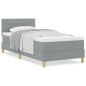 vidaXL Letto con Box Spring con Materasso Grigio Chiaro 90x200 cm Tessuto vidaXL Letto con Box Spring con Materasso Grigio Chiaro 90x200 cm Tessuto
