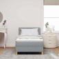 vidaXL Letto con Box Spring con Materasso Grigio Chiaro 90x200 cm Tessuto vidaXL Letto con Box Spring con Materasso Grigio Chiaro 90x200 cm Tessuto