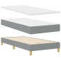 vidaXL Letto con Box Spring con Materasso Grigio Chiaro 90x200 cm Tessuto vidaXL Letto con Box Spring con Materasso Grigio Chiaro 90x200 cm Tessuto