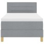 vidaXL Letto con Box Spring con Materasso Grigio Chiaro 90x200 cm Tessuto vidaXL Letto con Box Spring con Materasso Grigio Chiaro 90x200 cm Tessuto