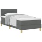vidaXL Letto Box Spring con Materasso Grigio scuro 100x200 cm Tessuto