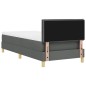 vidaXL Letto Box Spring con Materasso Grigio scuro 100x200 cm Tessuto