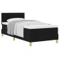 vidaXL Letto con Box Spring e Materasso Nero 100x200 cm Tessuto