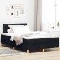 vidaXL Letto con Box Spring e Materasso Nero 120x190 cm Tessuto