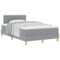 vidaXL Letto con rete con materasso grigio chiaro 120x200 cm in tessuto