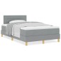 vidaXL Letto con rete con materasso grigio chiaro 120x200 cm in tessuto