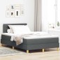 vidaXL Letto a Box Spring con Materasso Grigio Scuro 120x200 cm Tessuto vidaXL Letto a Box Spring con Materasso Grigio Scuro 120x200 cm Tessuto