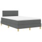 vidaXL Letto a Box Spring con Materasso Grigio Scuro 120x200 cm Tessuto vidaXL Letto a Box Spring con Materasso Grigio Scuro 120x200 cm Tessuto