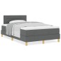 vidaXL Letto a Box Spring con Materasso Grigio Scuro 120x200 cm Tessuto vidaXL Letto a Box Spring con Materasso Grigio Scuro 120x200 cm Tessuto