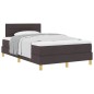 Struttura Letto Box Spring Marrone Scuro Tessuto, legno, schiuma Struttura Letto Box Spring Marrone Scuro Tessuto, legno, schiuma