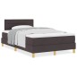 Struttura Letto Box Spring Marrone Scuro Tessuto, legno, schiuma Struttura Letto Box Spring Marrone Scuro Tessuto, legno, schiuma