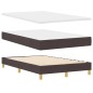 Struttura Letto Box Spring Marrone Scuro Tessuto, legno, schiuma Struttura Letto Box Spring Marrone Scuro Tessuto, legno, schiuma