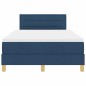 vidaXL Letto con Rete a Molle e Materasso Blu 120x200 cm Tessuto