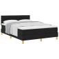 vidaXL Letto a Molle con Materasso Nero 160x200 cm Tessuto