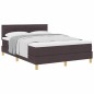 vidaXL Letto con Box Spring e Materasso Marrone Scuro 160x200 cm Tessuto