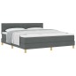 vidaXL Letto con box spring e materasso grigio scuro 180x200 cm in tessuto