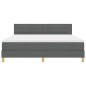 vidaXL Letto con box spring e materasso grigio scuro 180x200 cm in tessuto