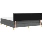 vidaXL Letto con box spring e materasso grigio scuro 180x200 cm in tessuto
