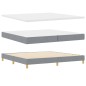 vidaXL Letto a doghe con Materasso Grigio Chiaro 200x200 cm Tessuto vidaXL Letto a doghe con Materasso Grigio Chiaro 200x200 cm Tessuto
