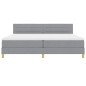 vidaXL Letto a doghe con Materasso Grigio Chiaro 200x200 cm Tessuto vidaXL Letto a doghe con Materasso Grigio Chiaro 200x200 cm Tessuto