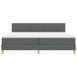 vidaXL Letto a Mola con Materasso Grigio Scuro 200x200 cm Tessuto